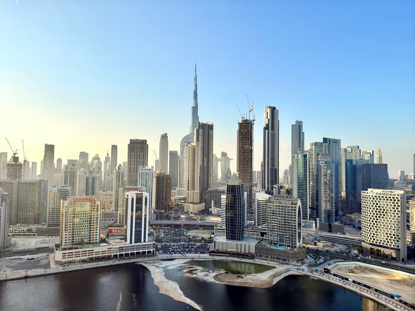 UAE skyline viewed across the waterfront